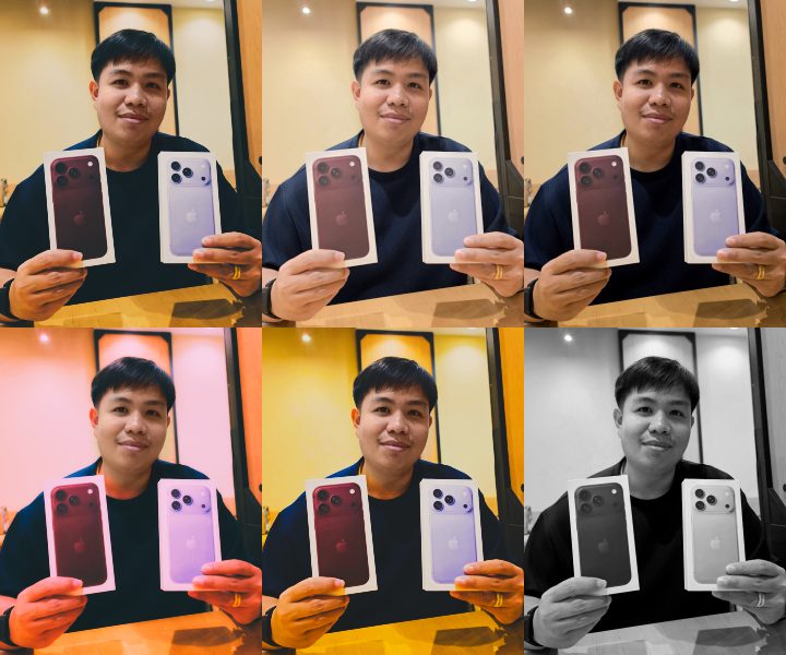 ตัวอย่าง Color Looks หลายแบบบนภาพเดียวกัน